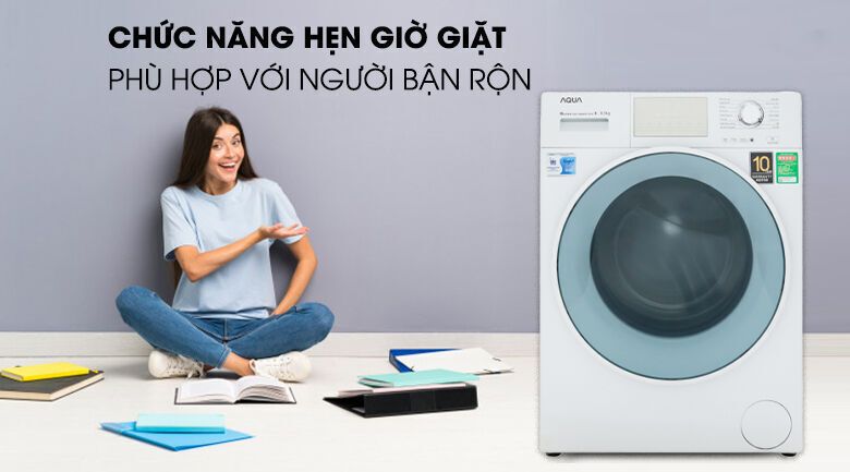 máy giặt aqua inverter 8.5 kg aqd-d850e w