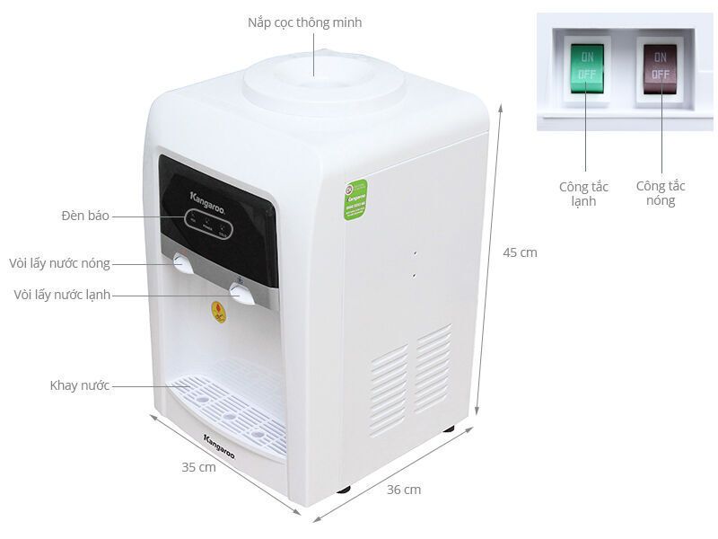 cây nước nóng lạnh kangaroo kg33tn