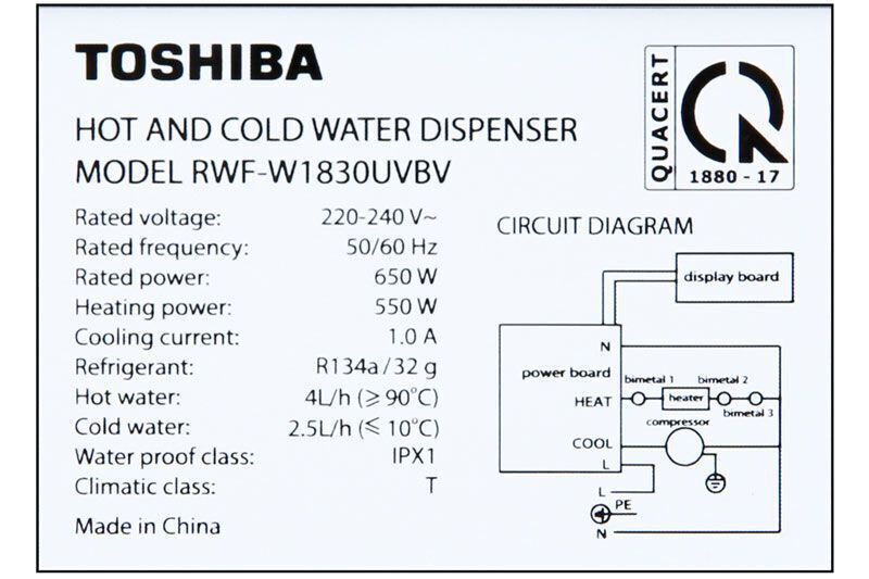 máy nước nóng lạnh toshiba rwf-w1830uvbv(t)