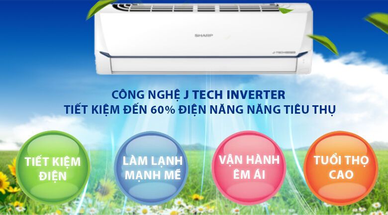 máy lạnh sharp inverter 1 hp ah-x9xew