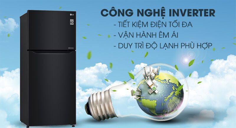 tủ lạnh lg inverter 393 lít gn-b422wb