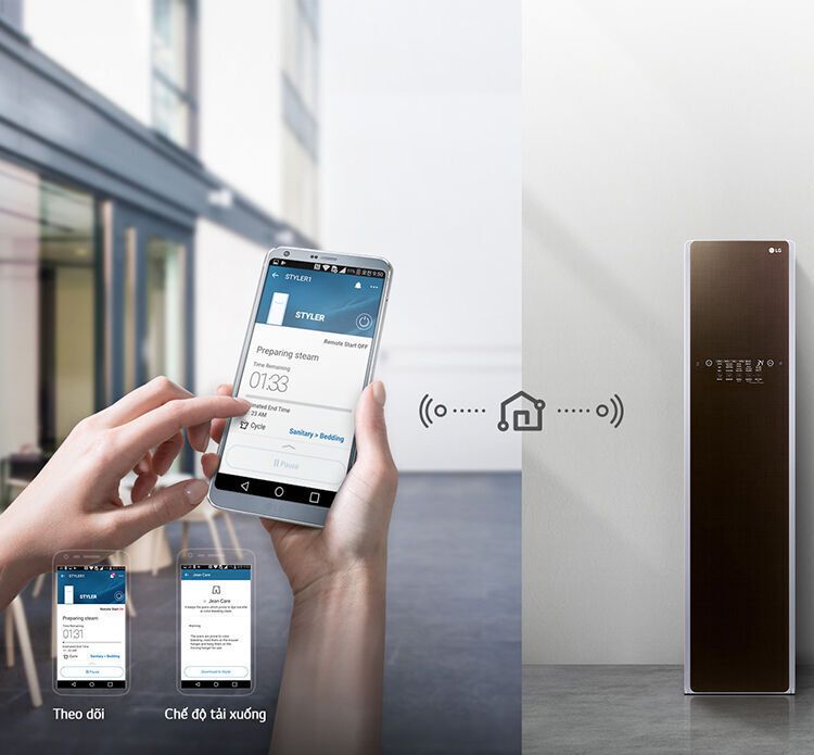 tủ chăm sóc quần áo thông minh lg s3rf- màu nâu