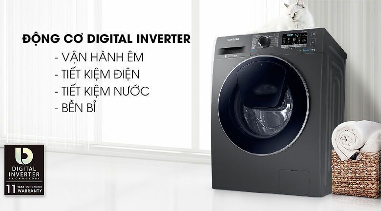máy giặt samsung addwash inverter 8.5 kg ww85k54e0ux/sv