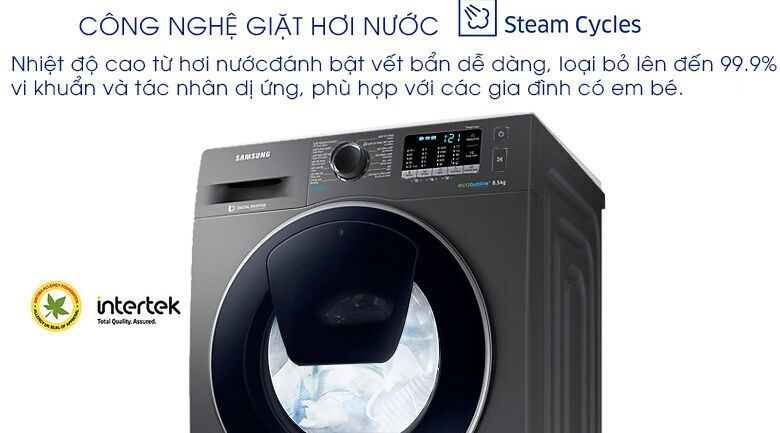 máy giặt samsung addwash inverter 8.5 kg ww85k54e0ux/sv
