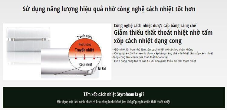 máy nước nóng gián tiếp panasonic dh-15hamvw 15 lít
