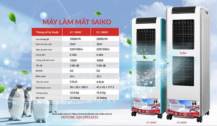máy làm mát không khí saiko ec-1800c