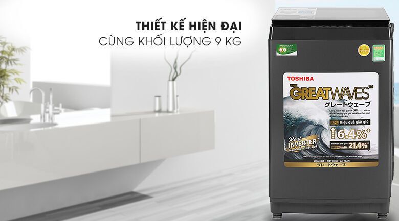 máy giặt toshiba inverter 9.0 kg aw-dk1000fv(kk)