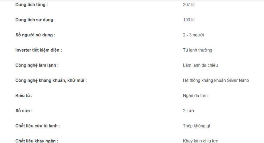 tủ lạnh midea 190 lít mrd-215fwes