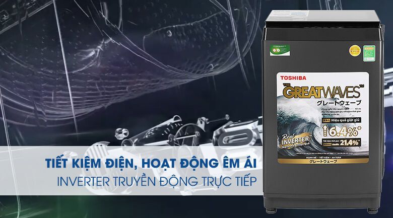 máy giặt toshiba inverter 9.0 kg aw-dk1000fv(kk)