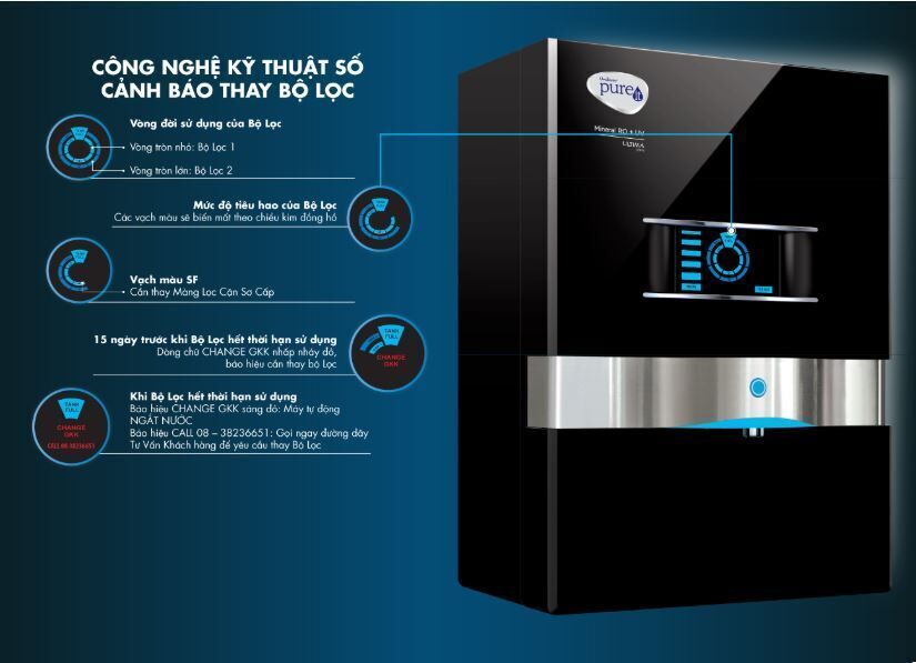 máy lọc nước unilever pureit ultima ro + uv + mf
