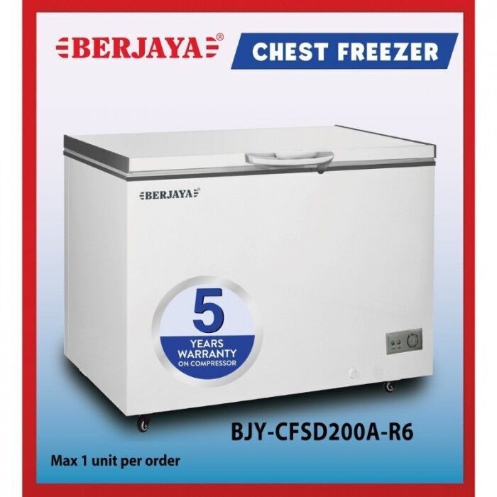 tủ đông berjaya 160 lít bjy-cfsd200a-r6 r134a