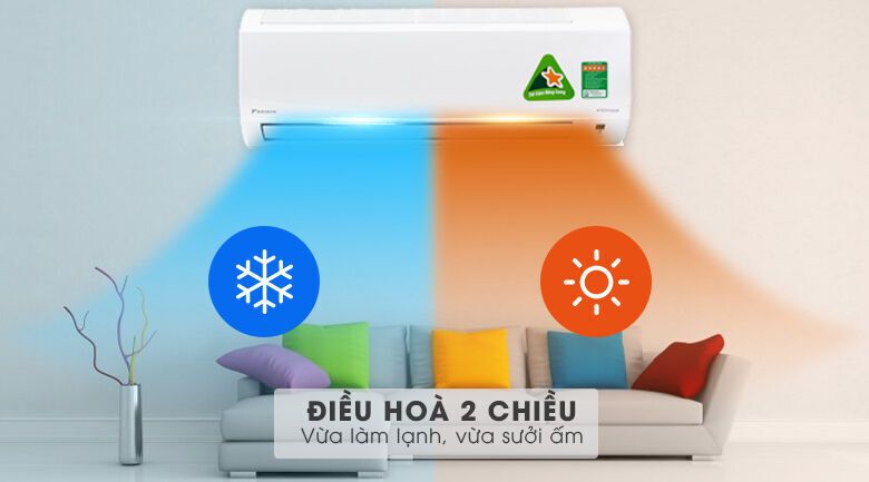 máy lạnh 2 chiều daikin inverter 1.5 hp fthf35ravmv