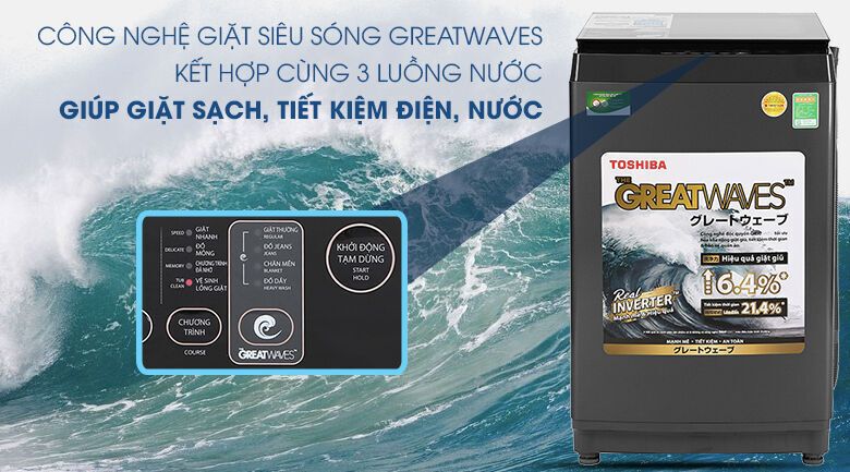 máy giặt toshiba inverter 9.0 kg aw-dk1000fv(kk)