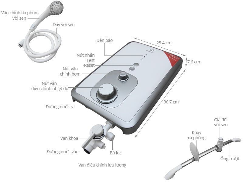 máy nước nóng electrolux ewe351ba-dw 3.5 kw