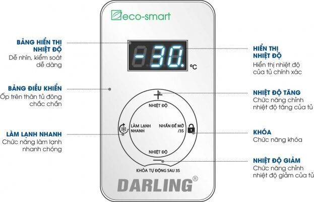 tủ đông darling smart inverter 1700 lít dmf-1579asi