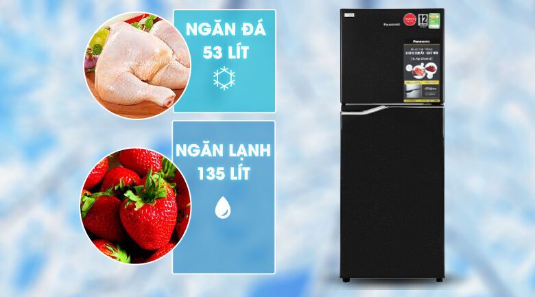 tủ lạnh panasonic inverter 188 lít nr-ba229pkvn - hàng chính hãng