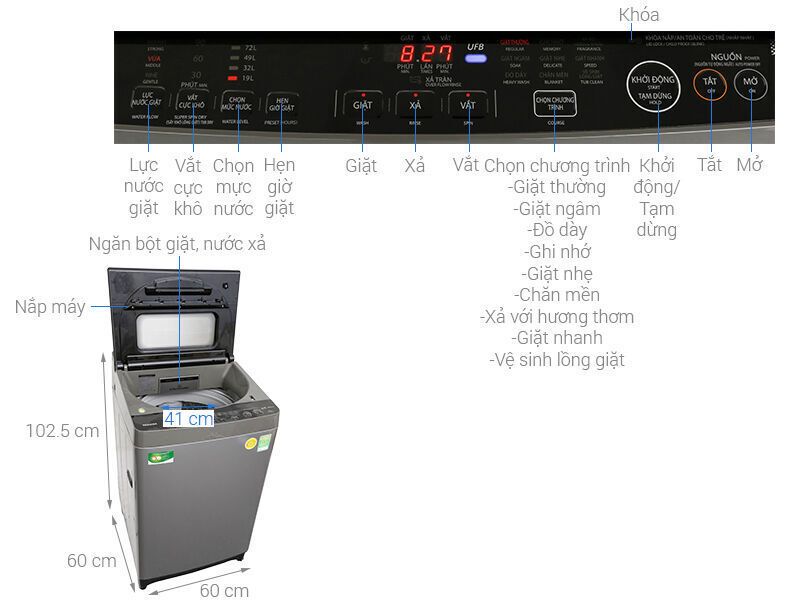 máy giặt toshiba inverter 11 kg aw-duh1200gv ds