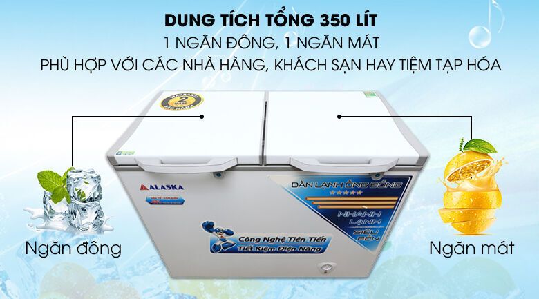 tủ đông alaska 350 lít bcd-3568c