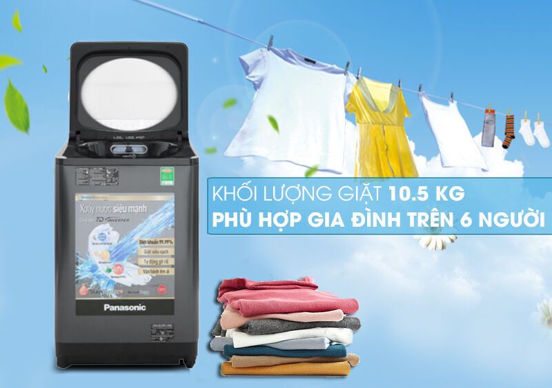 máy giặt panasonic inverter 10.5 kg na-fd10vr1bv