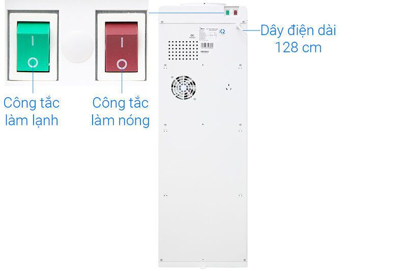 cây nước nóng lạnh midea yd1518s-x