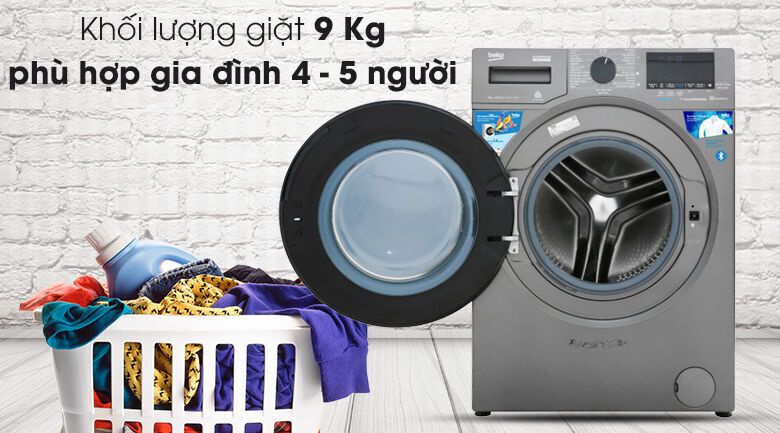 máy giặt beko inverter 9 kg wcv9749xmst