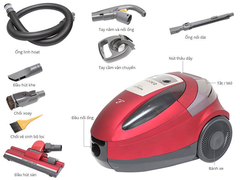 máy hút bụi hitachi cv-su23v 2300 w