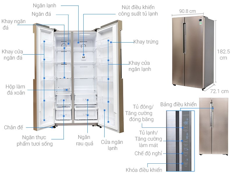 tủ lạnh samsung inverter 641 lít rs62k62277p/sv
