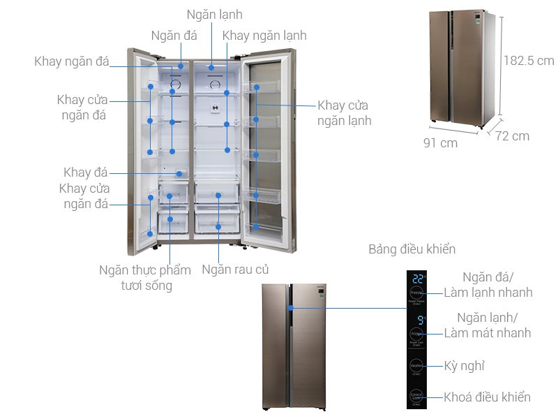 tủ lạnh samsung inveter 641 lít rh62k62377p/sv