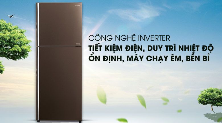 tủ lạnh hitachi inverter 406 lít r-fg510pgv8 gbw