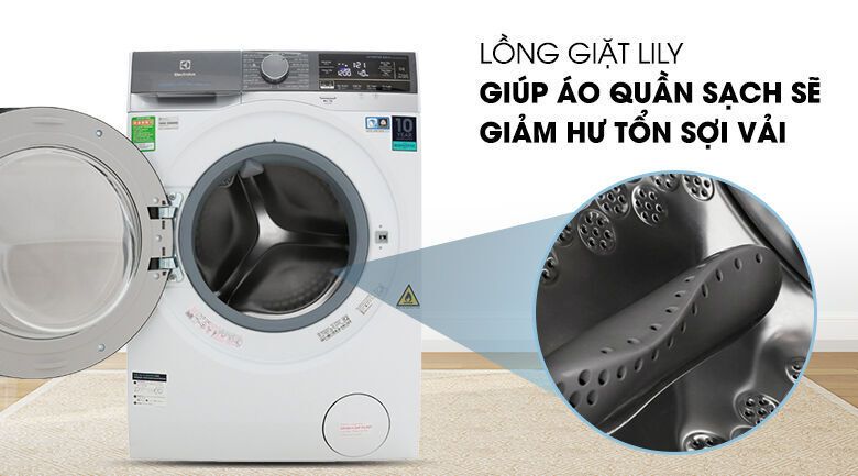 máy giặt sấy electrolux inverter 8 kg eww8023aewa