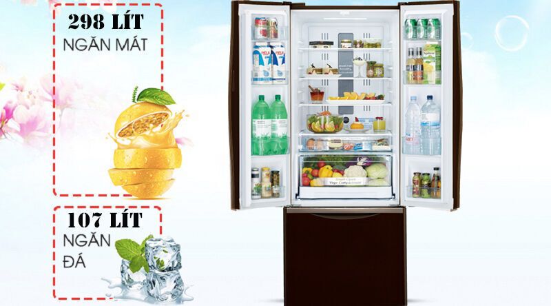 tủ lạnh hitachi inverter 405 lít r-fwb475pgv2 gbk