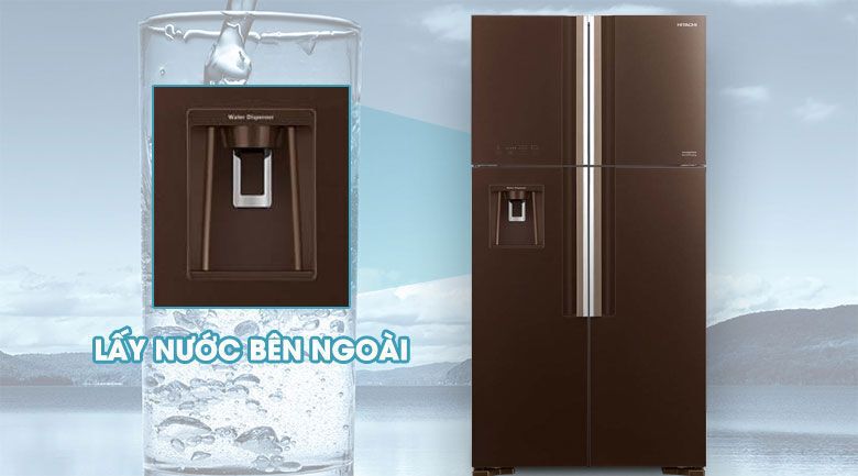 tủ lạnh hitachi inverter 540 lít r-fw690pgv7 gbw