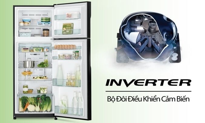 tủ lạnh hitachi inverter 260 lít r-h310pgv7 (bbk)