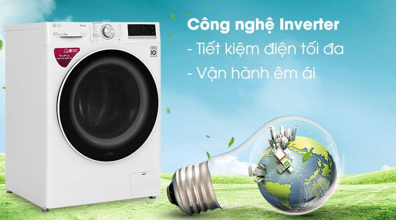 máy giặt lg inverter 9 kg fv1409s4w