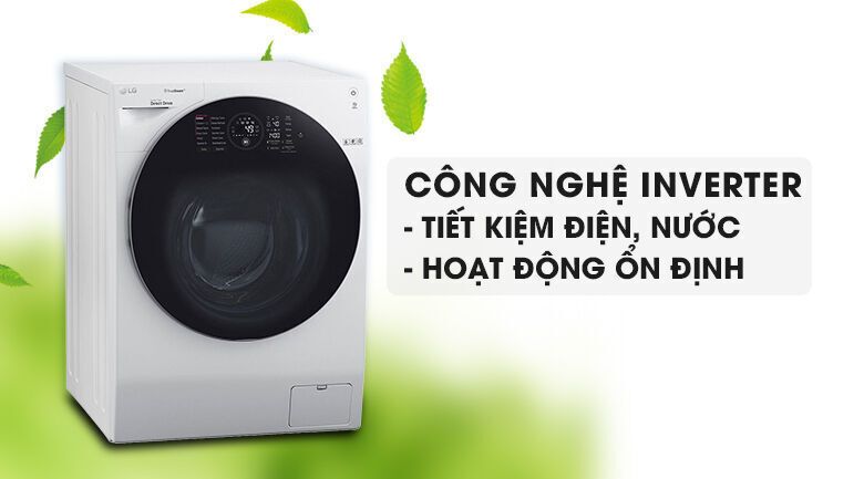 máy giặt sấy lg inverter 10.5 kg fg1405h3w1