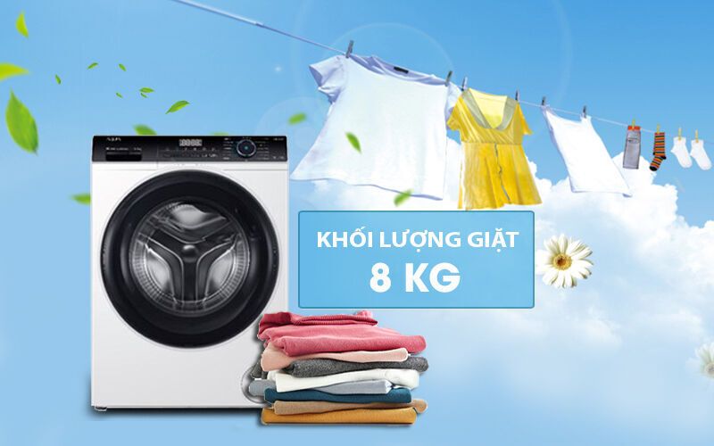 máy giặt aqua inverter 8 kg aqd-a800f w