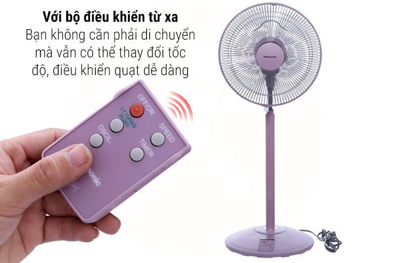 quạt lửng panasonic f-308nhp có điều khiển từ xa