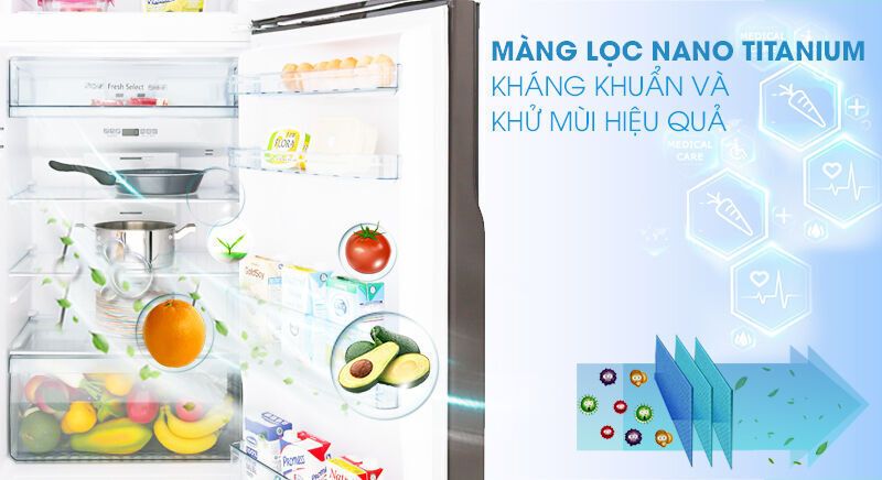 tủ lạnh hitachi inverter 366 lít r-fg480pgv8 gbw