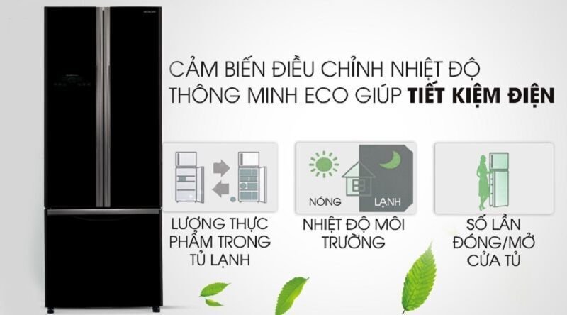tủ lạnh hitachi inverter 405 lít r-fwb475pgv2 gbk