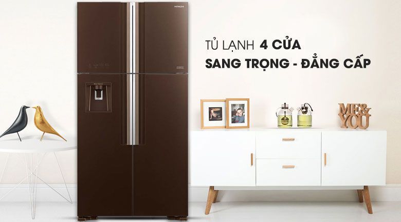 tủ lạnh hitachi inverter 540 lít r-fw690pgv7 gbw