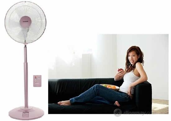 quạt cây panasonic f-308nhb (xanh)