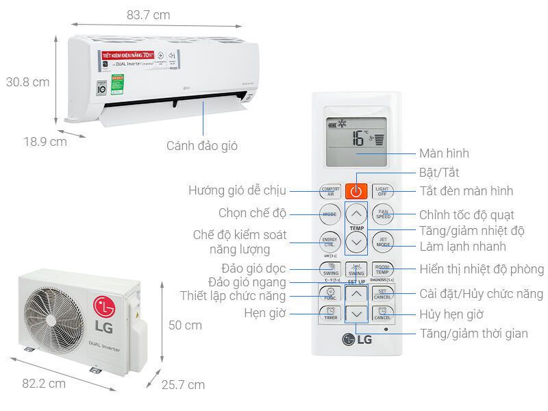 máy lạnh lg inverter 1 hp v10api1