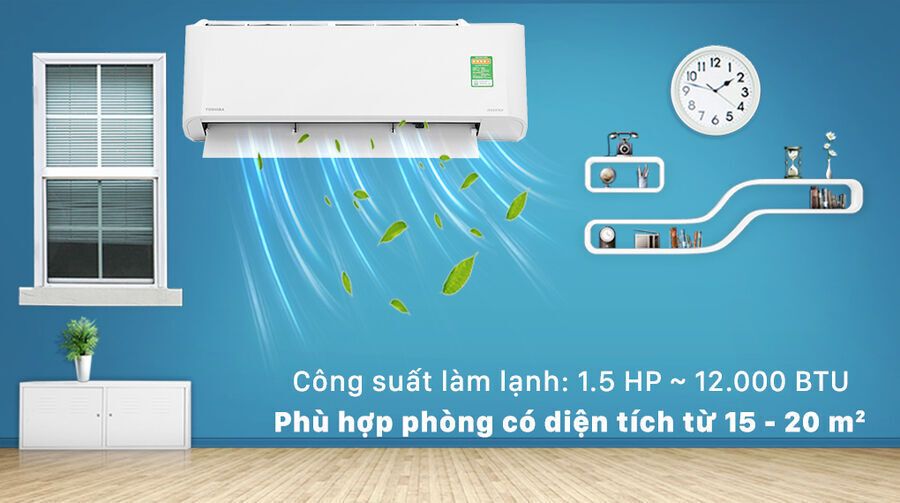 máy lạnh toshiba inverter 1.5 hp ras-h13l3kcvg-v