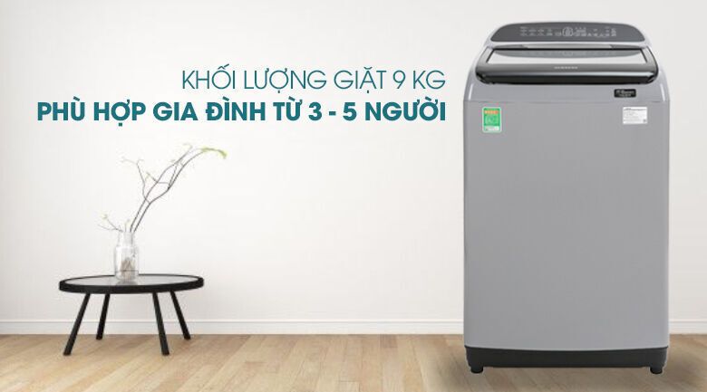 máy giặt samsung inverter 9 kg wa90t5260by/sv