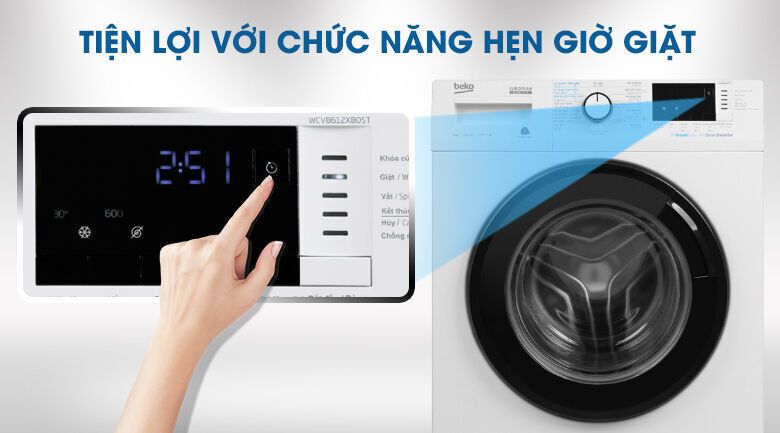 máy giặt beko inverter 8 kg wcv8612xb0st