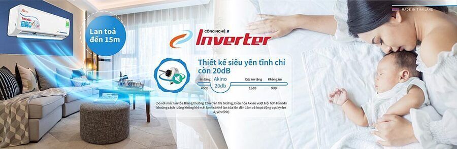 máy lạnh akino inverter 2 hp akn-18cinv1fa