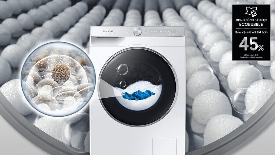 máy giặt thông minh samsung inverter 9kg ww90tp54dsb/sv