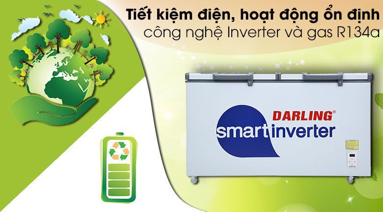 tủ đông darling inverter 360 lít dmf-4799 asi