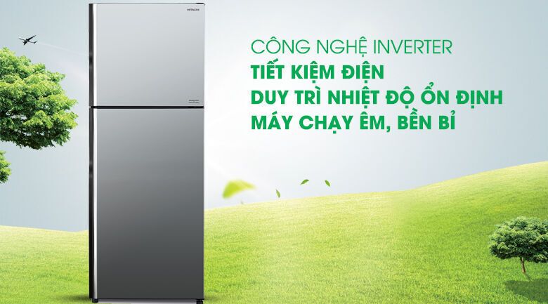 tủ lạnh hitachi inverter 366 lít r-fvx480pgv9 (mir)