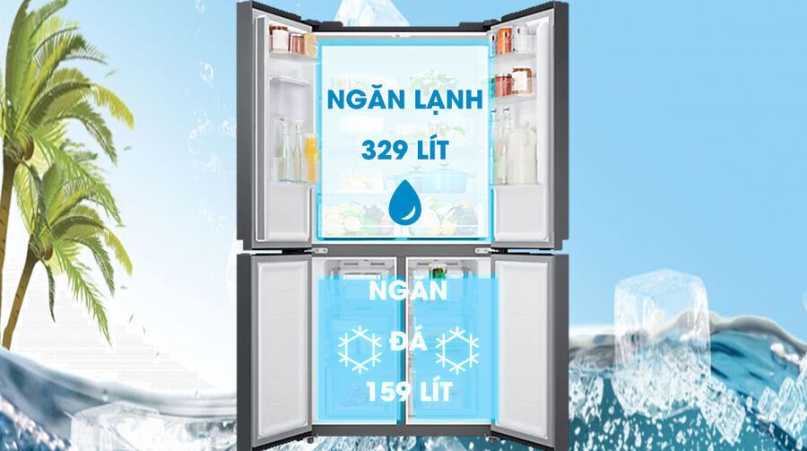 tủ lạnh samsung inverter 488 lít rf48a4010b4/sv